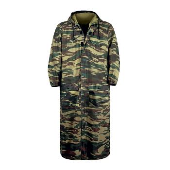 Сверхпрочный дождевик-плащ ПВХ, милитари, на липучках и молнии, 150 мк, Nadzor