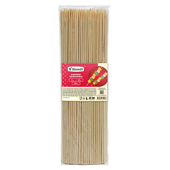 Шампура бамбуковые, 25 см, 100 шт/уп., Komfi