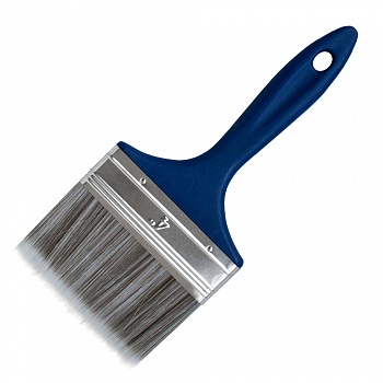 Кисть флейцевая, 100 мм, синтетическая щетина, пластмассовая ручка, 4Walls Master