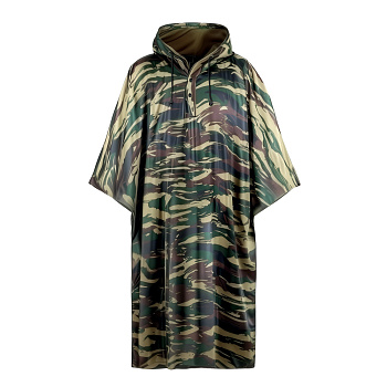 Сверхпрочный дождевик-пончо ПВХ, милитари, с люверсами, 150 мк, Nadzor