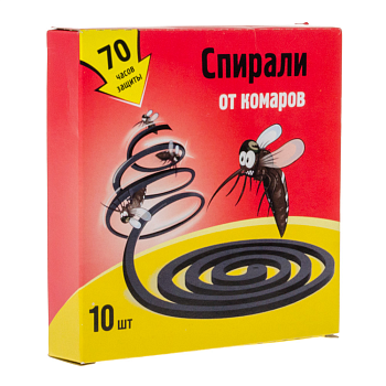 Спирали от комаров черные, 10 шт., NoName