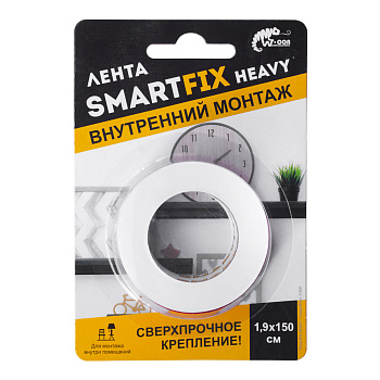 Сверхсильная лента для внутреннего монтажа SmartFix HEAVY, 1,9*150см, прозрачная