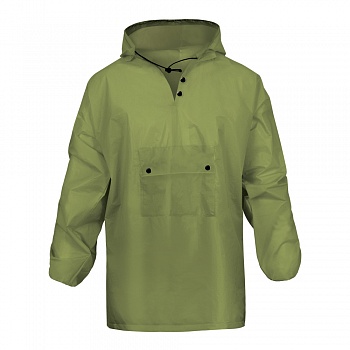 Дождевик «HOODY»  зеленый  EVA с резинками на рукавах (с чехлом для хранения) 100мк Komfi