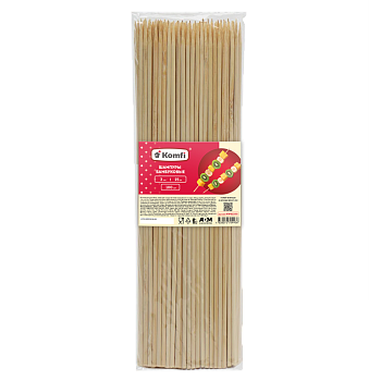 Шампура бамбуковые, 25 см, 100 шт/уп., Komfi