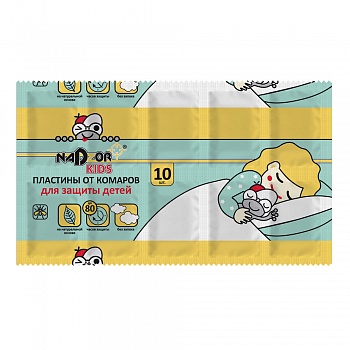 Пластины от комаров для детей, без запаха, 10 шт, Nadzor